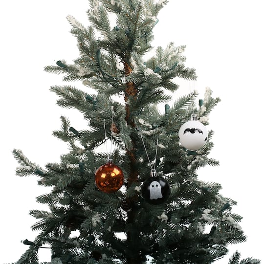 5 Pack 57mm Black, Orange & White Halloween Ornaments by Ashland®